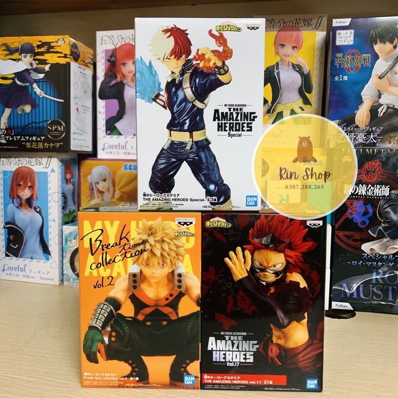 Mô hình Chính Hãng My Hero Academia - Baku - Deku - Shoto Figure fullbox