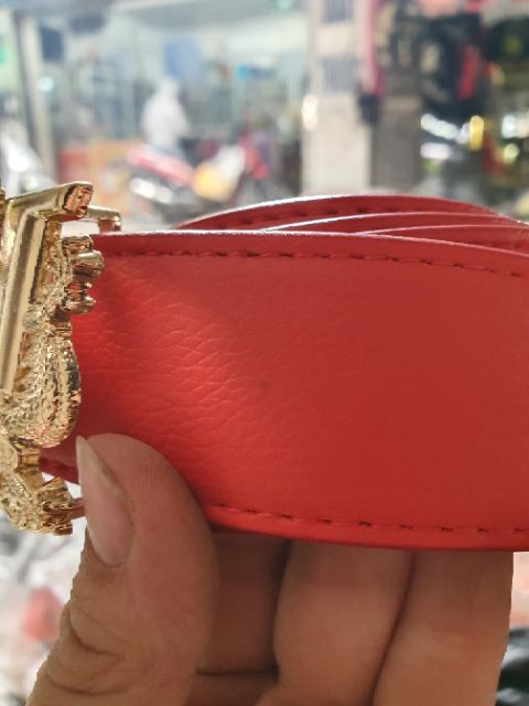 [ Rẻ Vô Địch ] Dây Thắt Lưng Da nam Đầu rồng khóa đinh giấu dây đẹp - nam tính - giá mềm