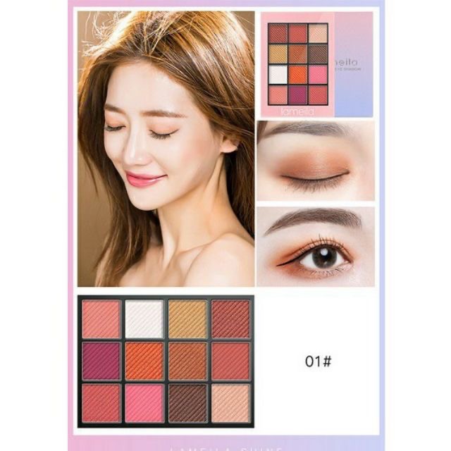 Bảng Phấn Mắt 12 ô LAMEILA EYESSHADOW COLOR SCHOOL FASHION