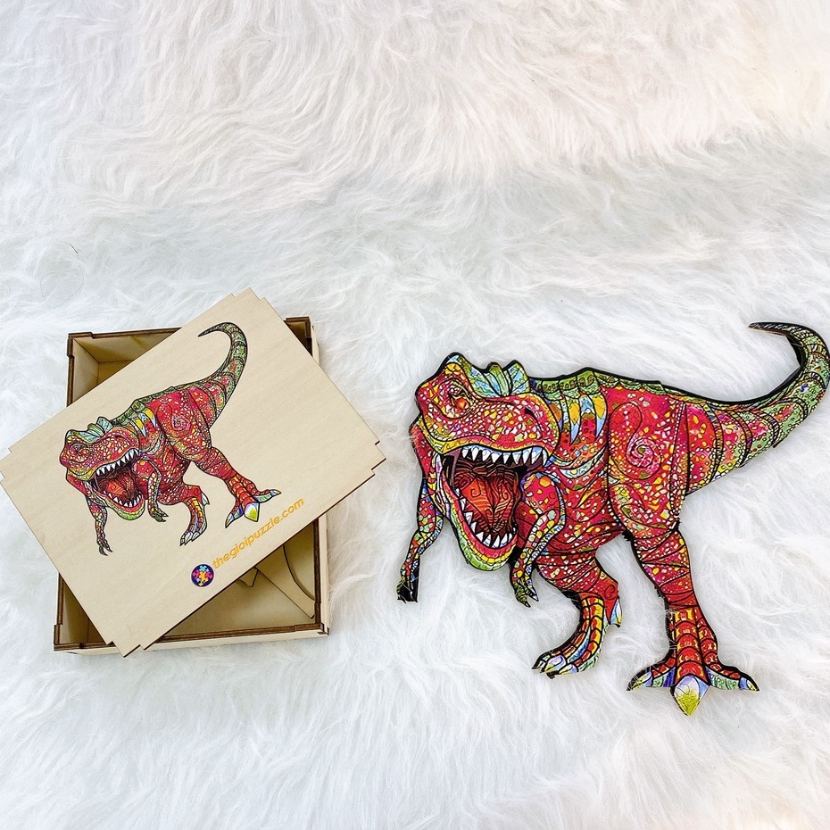 Bộ Xếp Hình Gỗ Thegioipuzzle.com Ghép Hình Puzzle Con Vật- Con Khủng Long