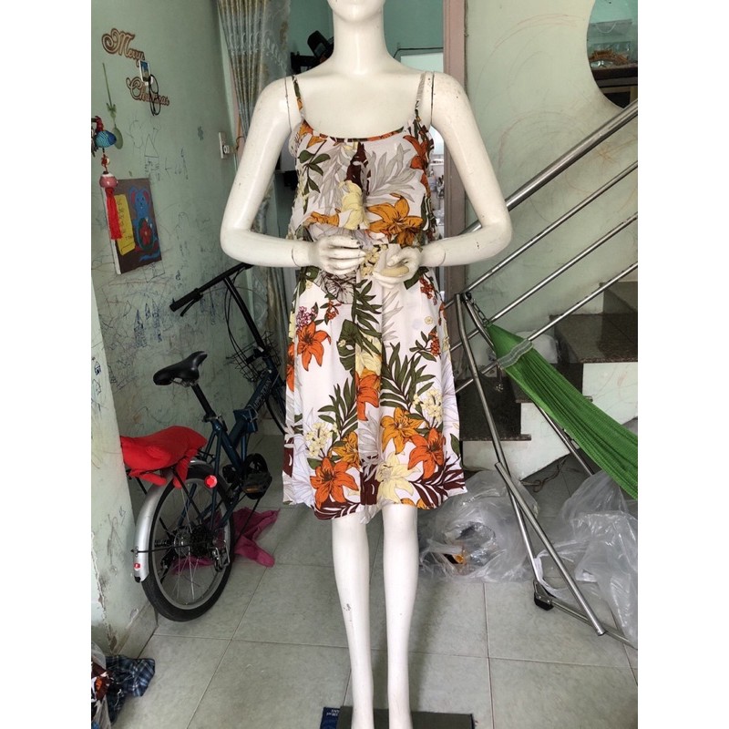 (45-55ky)Đầm lanh maxi dạng bèo dài 9 tấc | BigBuy360 - bigbuy360.vn