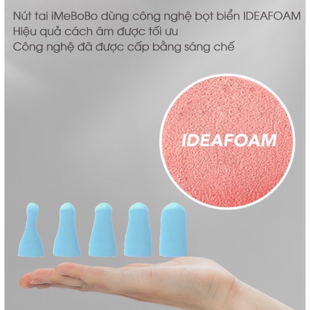Bịt tai chống ồn iMeBoBo,nút bịt tai cách âm ngủ ngon,mềm mịn dễ chịu với Tai, thoải mái khi đeo, chống ngủ ngáy 01 2022