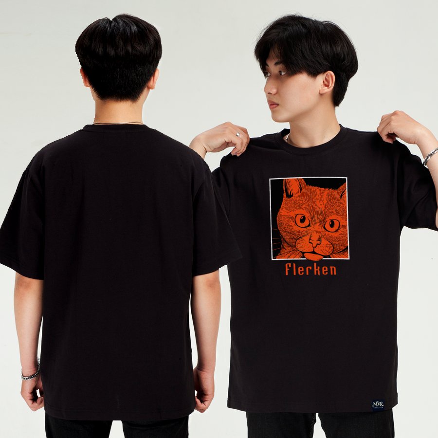 Áo thun nam phông Flerken Unisex cotton thoáng mát chảnh mèo lạnh lùng MVR KK4025