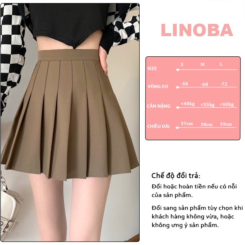 Chân váy tennis xếp ly ngắn nâu bigsize ba màu LINOBA CV01 | BigBuy360 - bigbuy360.vn