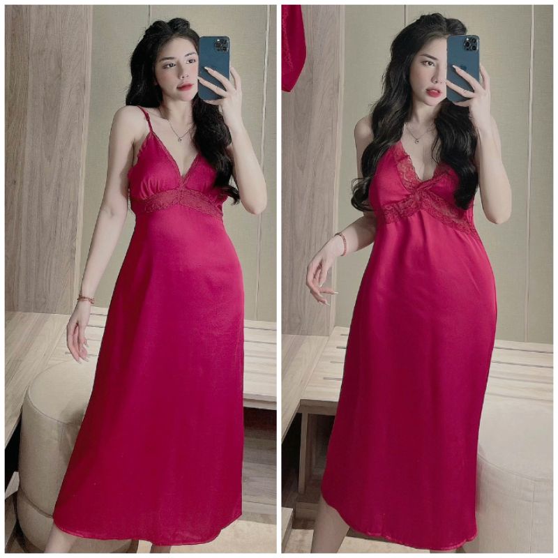 Đồ ngủ sexy nữ Đầm 2 dây dáng dài Maxi Nữ Siêu Sang Chất Lụa Latin Cao Cấp Váy Nữ Sexy