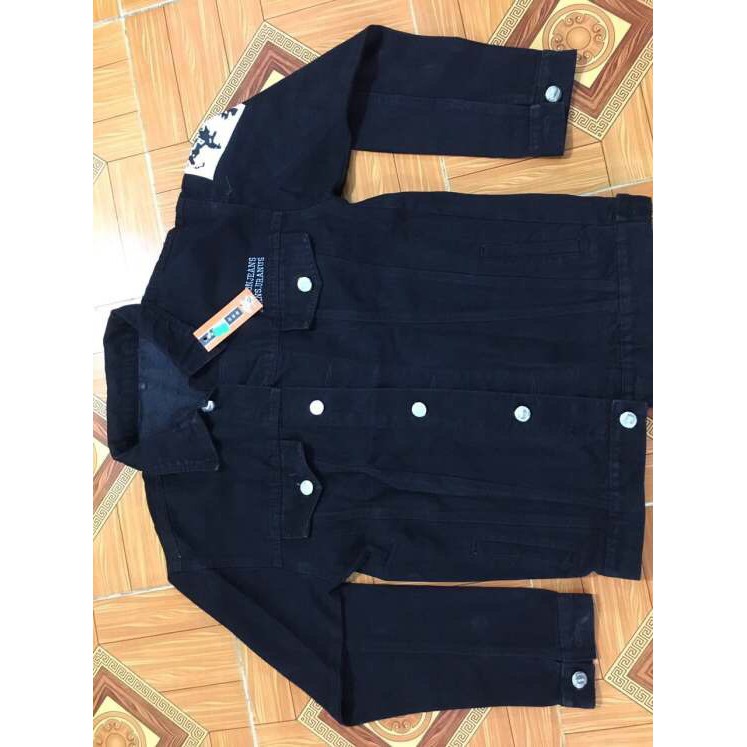 áO Khoác Jean.Áo Khoác Bò in chử đằng sau.Áo Khoác Nam Phong cách bụi Bặm của Quynhha.áO Khoác Nam Jean 2019