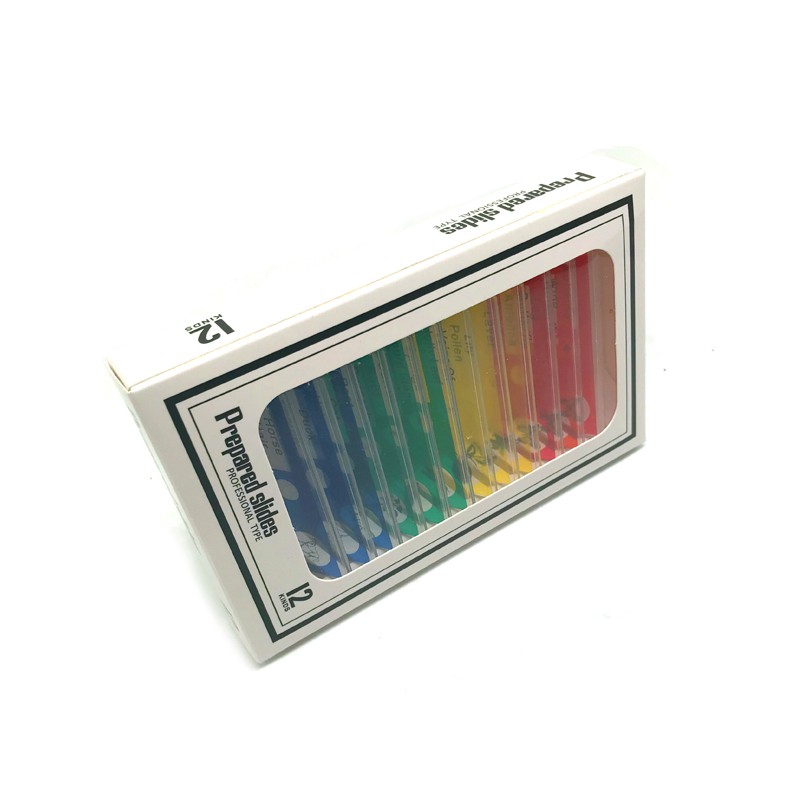 Bộ 12 Tiểu Bản Mẫu Vật Của Động Thực Vật Dùng Trên Kính Hiển Vi