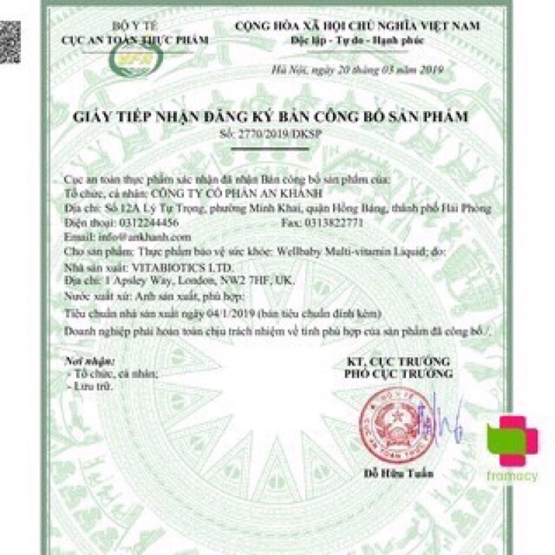 Vitamin Wellbaby bổ sung 14 Vitamin và khoáng chất cho bé phát triển khỏe mạnh