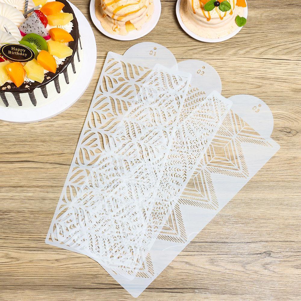 Khuôn Làm Bánh Bằng Nhựa Họa Tiết Ren Hoa Văn Trang Trí Đám Cưới