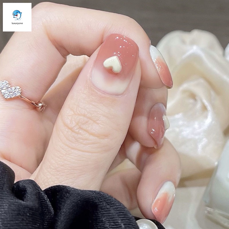 Set 24 Móng Tay Giả Bằng Acrylic Có Keo Dán Dành Cho Trẻ Em 2021