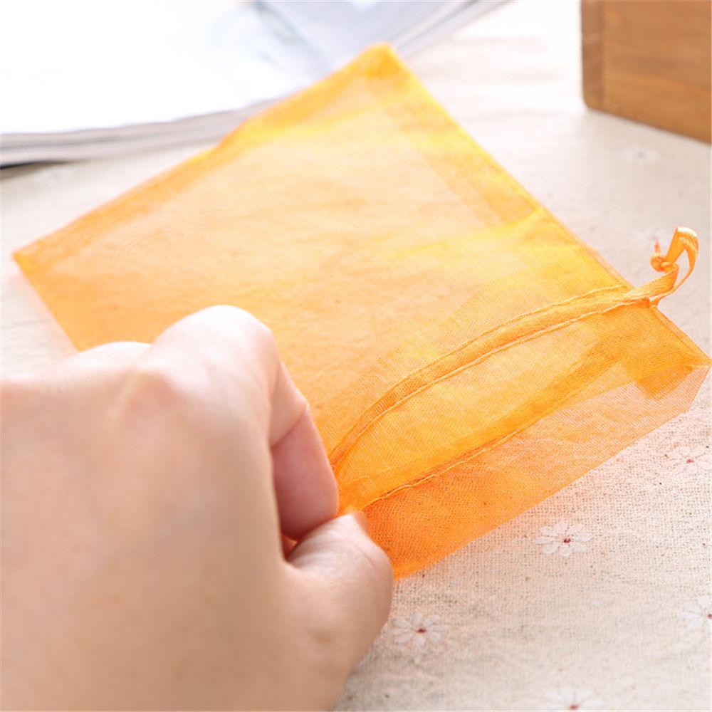 Set 50 Túi Lưới Trong Suốt Nhiều Màu Kích Thước 9x12cm Dùng Đựng Quà Tặng / Trang Sức