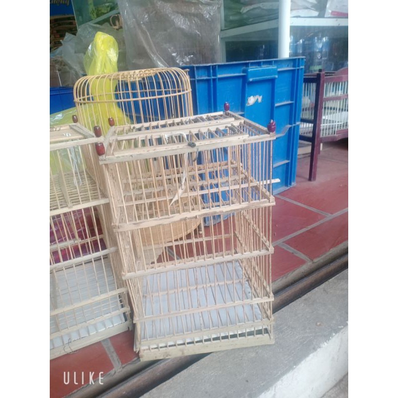 Lồng bẫy chim khuyên tre 2 cửa siêu nhạy