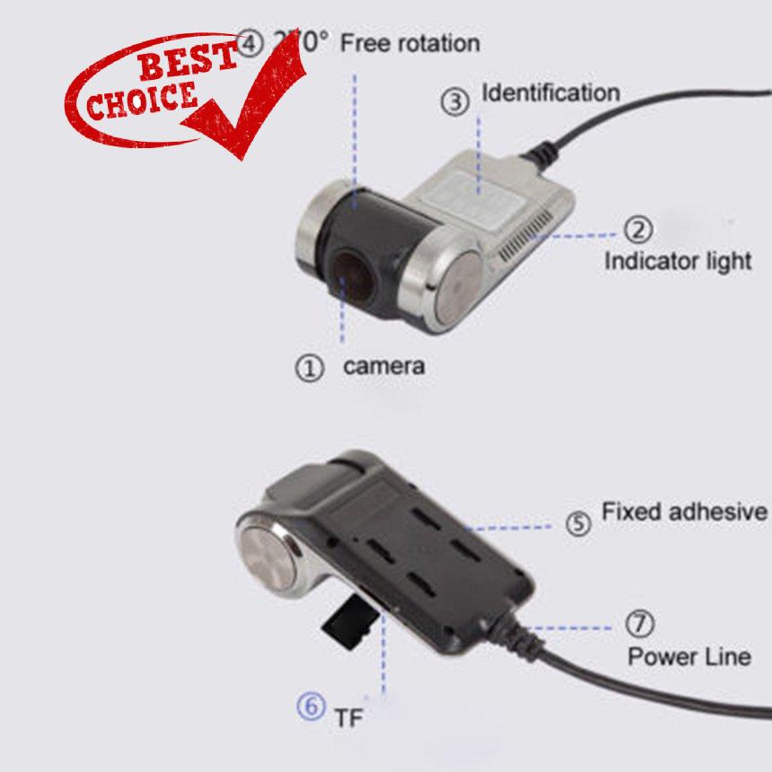 Camera Hành Trình Xe Hơi 10.7) U6 1080p Wifi Dvr