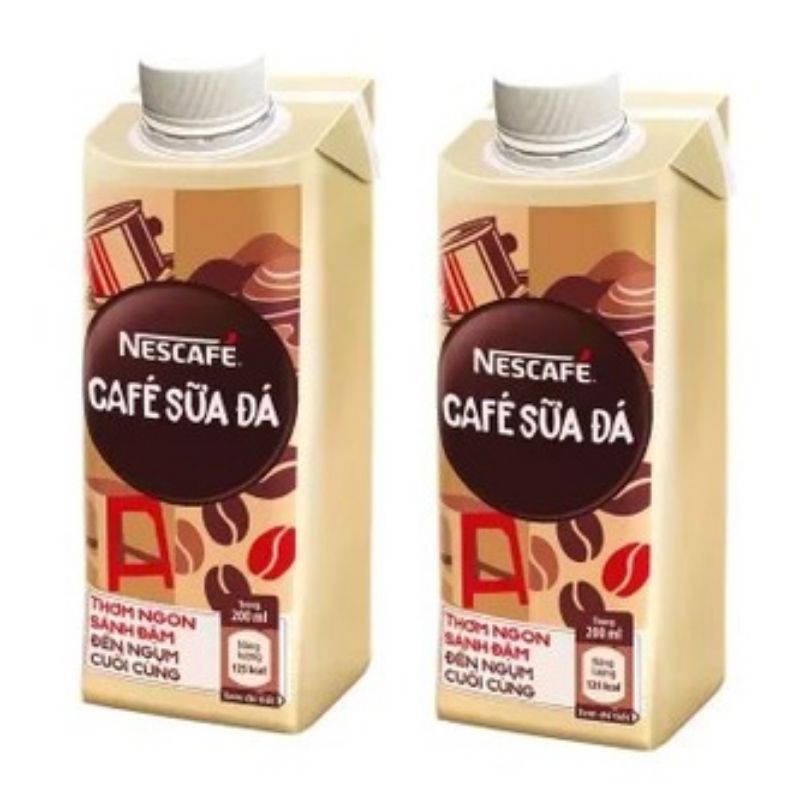 Nescafe' cà phê sữa đá uống liền- Hộp giấy 200ml