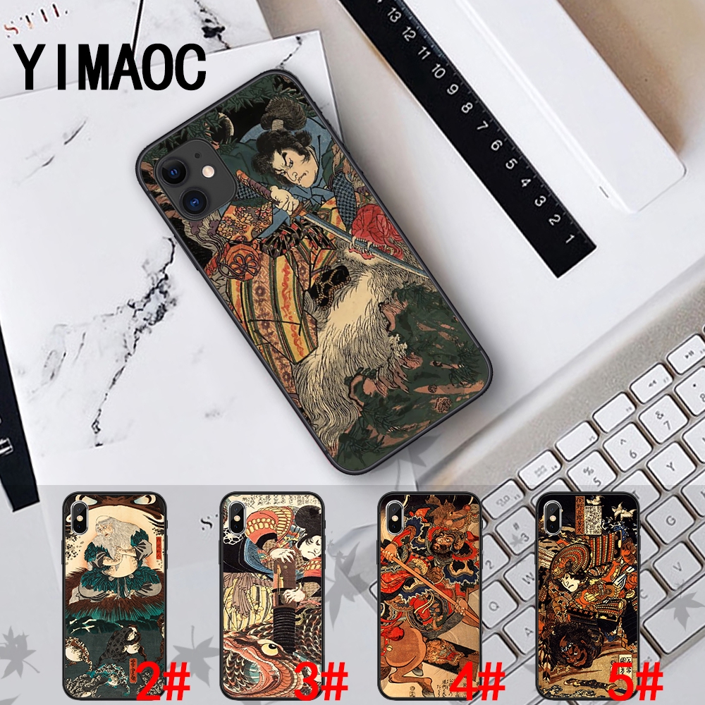 Ốp điện thoại TPU mềm in hình Samurai Nhật Bản cho iPhone XS Max XR X 11 Pro 7 8 6 6S Plus