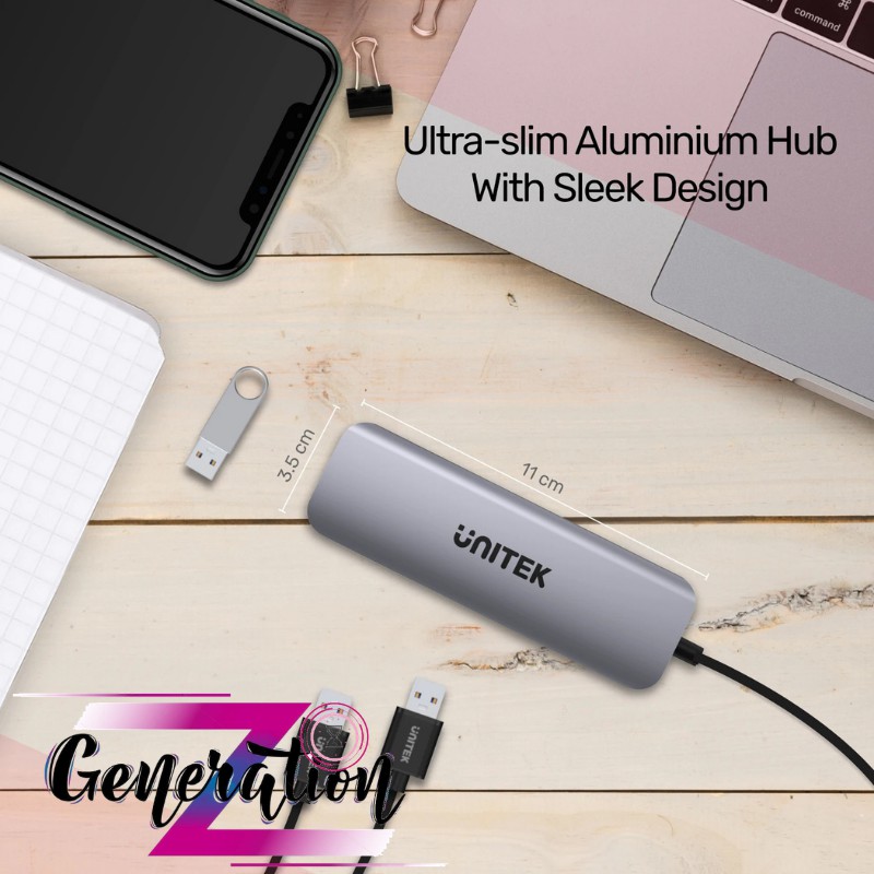 CÁP CHUYỂN TYPE-C RA 4 USB 3.0 + MICRO USB 10W UNITEK H1107A