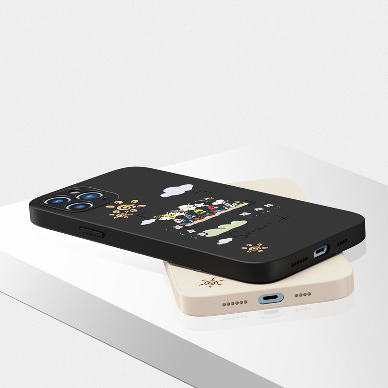 Ốp lưng iphone Ốp điện thoại Suntaiho mặt vuông silicon dẻo in hình Snoopy cho Iphone 12 Pro Max 11 Pro Max 6 6s 7 8+ X XS Max XR