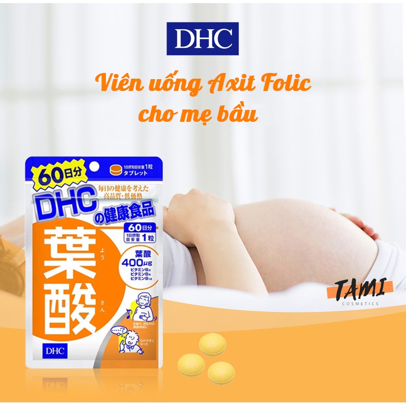 Viên uống Acid Folic DHC Nhật Bản dành cho mẹ bầu thực phẩm chức năng gói 30 ngày TM-DHC-FOL30