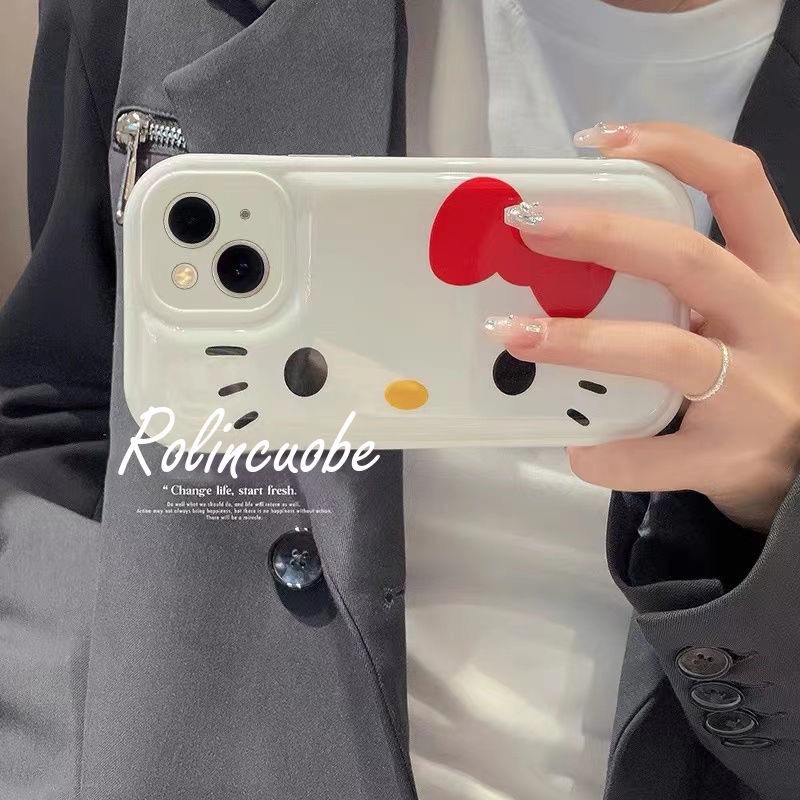 Ốp Điện Thoại Hình Hello Kitty Cho iPhone 14 Pro Max 14 Plus 13 Pro Max 12 Pro Max 11 Pro Max 7 8 Plus SE 2020 Xs Max XR