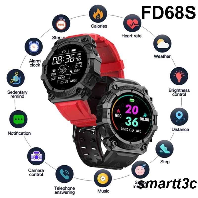 FD68S Smart Watch Waterproof Heart Rate Sleeping Monitoring Smartwatch Fitness Smart Band For IOS Android XIAOMI IPHONE