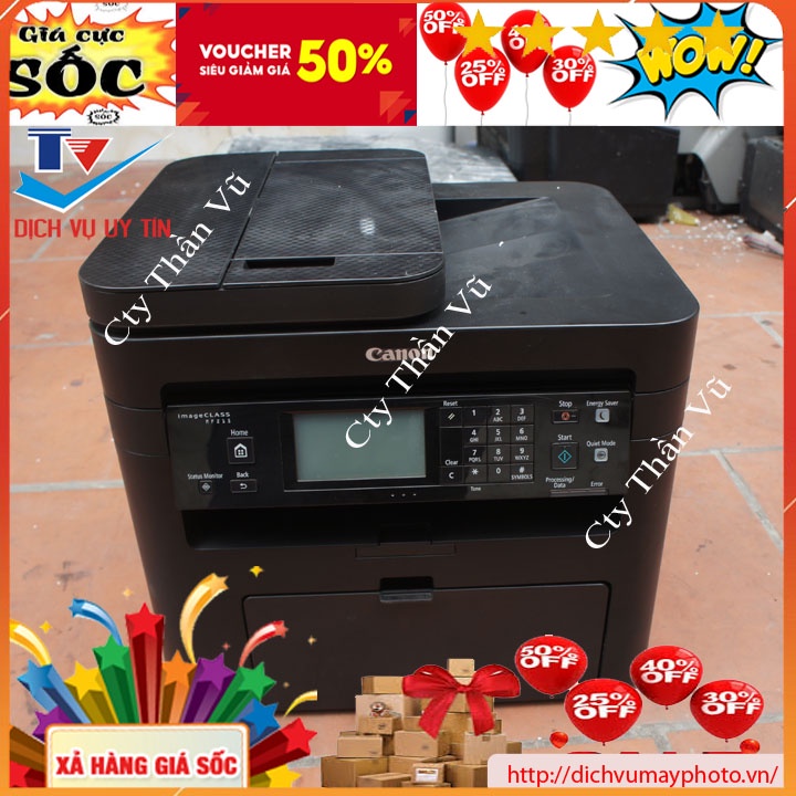 Máy in cũ đa năng canon MF 215 hàng like new đẹp máy bền đầy đủ tính năng in photocopy scan hàng có bảo hành