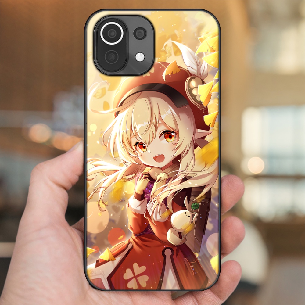 Ốp lưng Xiaomi Mi 11 Lite viền đen in hình Klee Genshin Impact