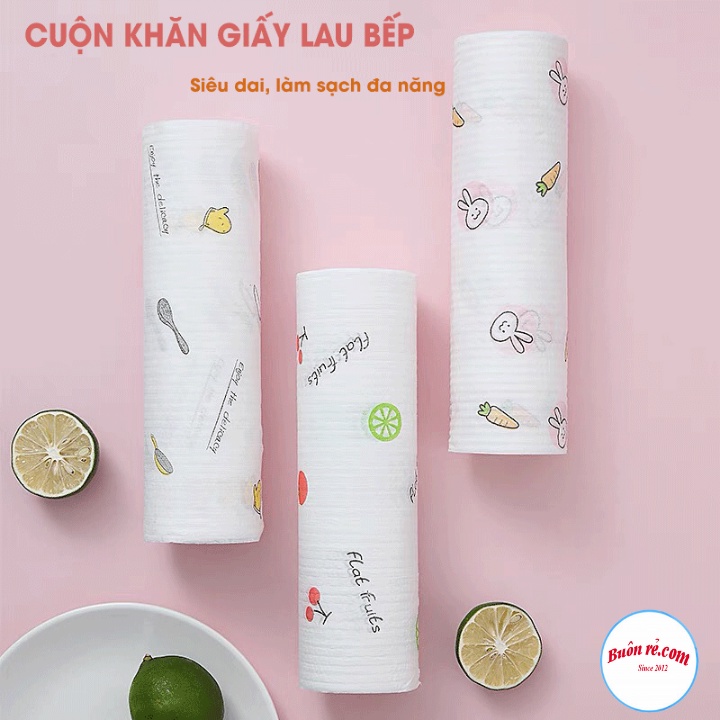 Combo cuộn khăn lau bếp KÈM CỌC gỗ chắc chắn tiện dụng 01488 + 01487