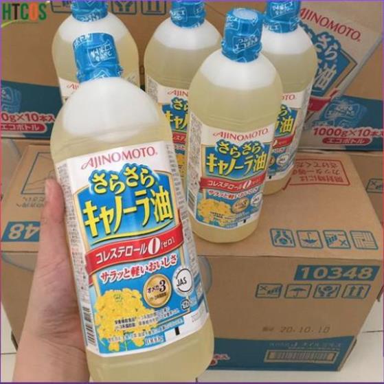 [Date Mới] Dầu ăn hoa cải Ajinomoto 1000ml hàng Nhật nội địa chiết xuất hoa cải Nhật