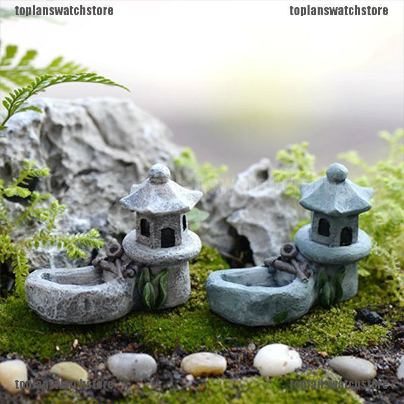 Mô Hình Tháp Ao mini Bằng Nhựa Resin Phong Cách retro Dùng Trang Trí DIY