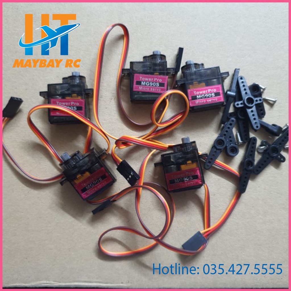 Servo tím MG90S nhông hỗn hợp cho máy bay