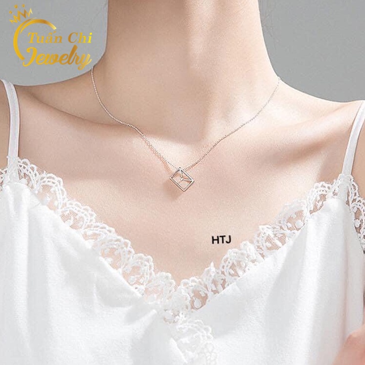 Dây Chuyền Nữ Bạc Ta Cao Cấp Sáng Bóng, Kiểu Dáng Bì Thư Độc Lạ, Xinh Xắn