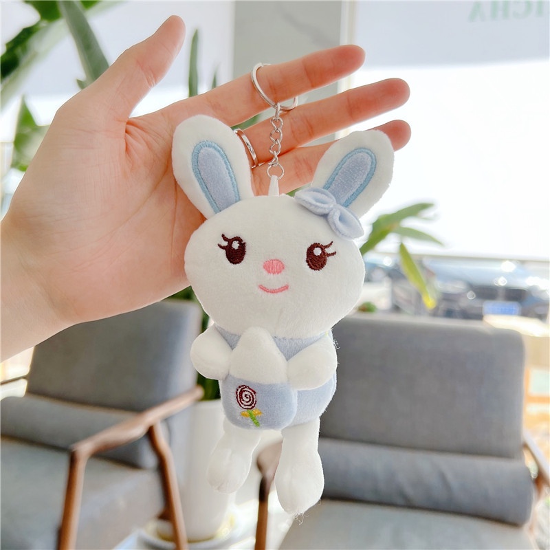 Móc Khoá Ngộ Nghĩnh Thỏ Nhồi Bông Dễ Thương