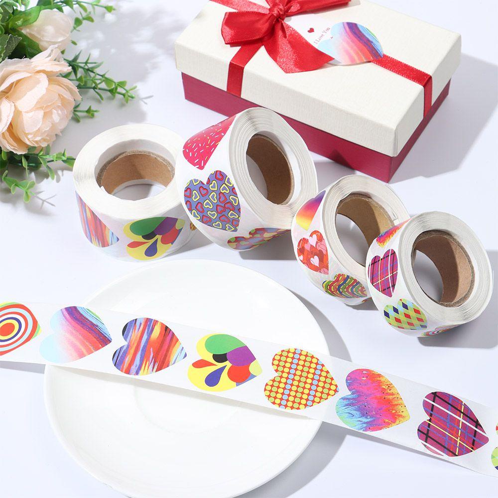.Cuộn 500 Nhãn Dán Tròn Trang Trí Cửa Sổ DIY