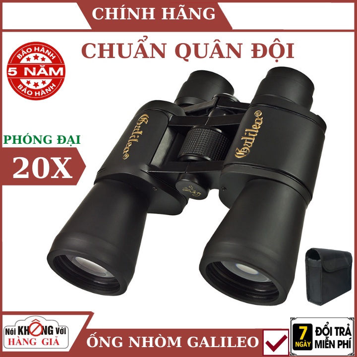 Ống nhòm siêu xa Galileo Cao Cấp phóng đại 20x , Thấu kính 20x50 siêu nét