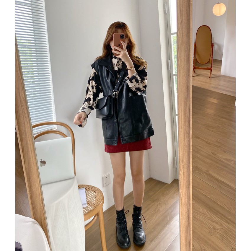 [Sẵn hàng - Freeship] Áo Sơ Mi Nữ Tay Dài Họa Tiết Bò Sữa Phong Cách Retro, Áo Sơ Mi Dáng Rộng Xinh Xắn | BigBuy360 - bigbuy360.vn