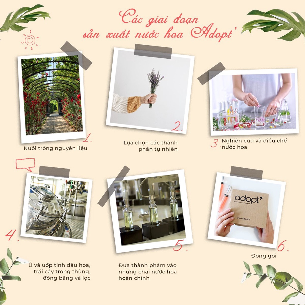 Nước hoa nữ mini chính hãng Pháp Adopt Fleur De Gingembre 10 ml- nước hoa nữ thơm lâu Adopt' Viet Nam_CN Bắc Ninh