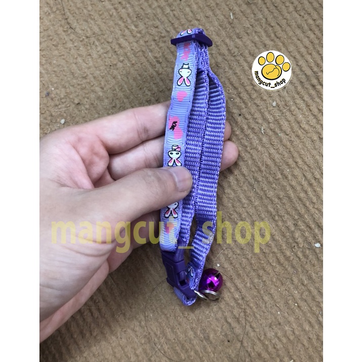 Vòng Cổ Chuông hoa văn hình thú Cho Chó Mèo nhiều màu sắc giá siêu rẻ
