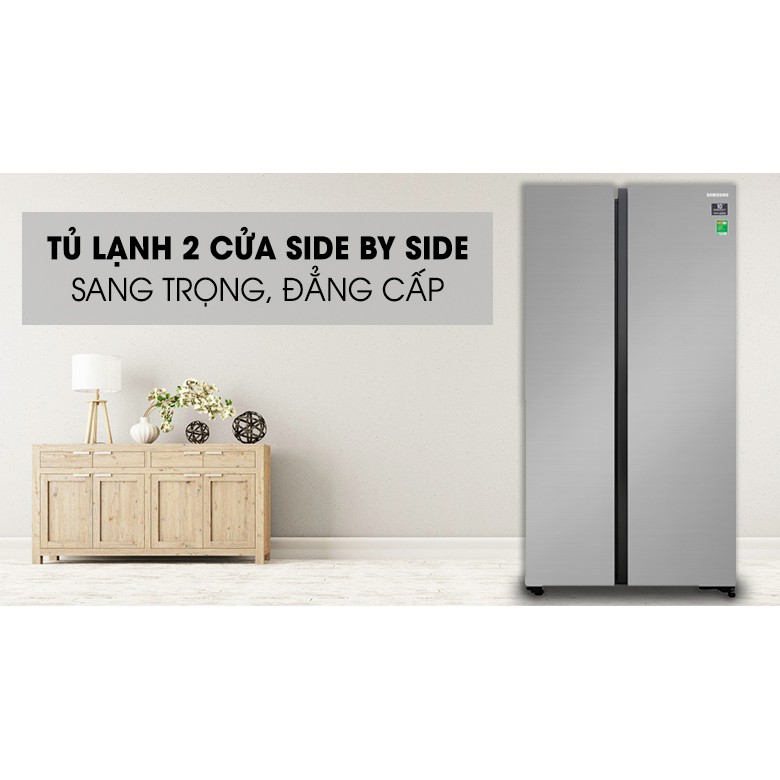 Tủ lạnh Samsung 647 lít Inverter Side by Side RS62R5001M9/SV