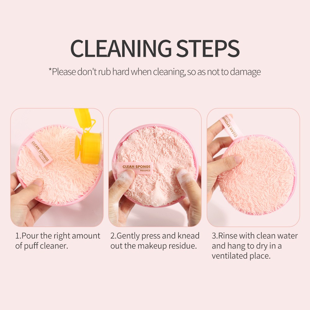 Set 2 miếng mút tẩy trang MAGEFY mềm mại tiện dụng dễ dàng mang theo