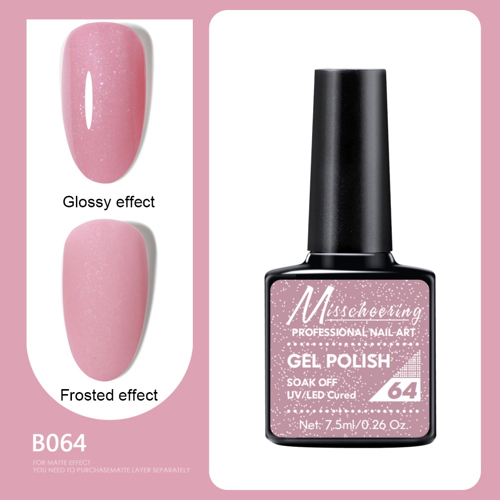 Gel Sơn Móng Tay Màu Hồng UV Long Lanh Ngâm Gel Uv Sơn Móng Tay Misscheering Keo Làm Móng Tay Keo Sơn Móng Tay Keo Sơn Móng Tay Kim Sa Quang Trị Liệu 7Ml Techer
