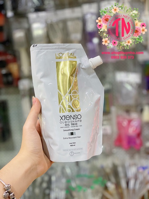 Thuốc duỗi uốn tóc/ dập tóc L’Oréal Professionnel X-Tenso Oleoshape 400ml x2