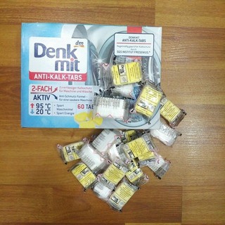Hộp 60v x 15g, viên tẩy lồng giặt denkmit, hàng hàng Đức