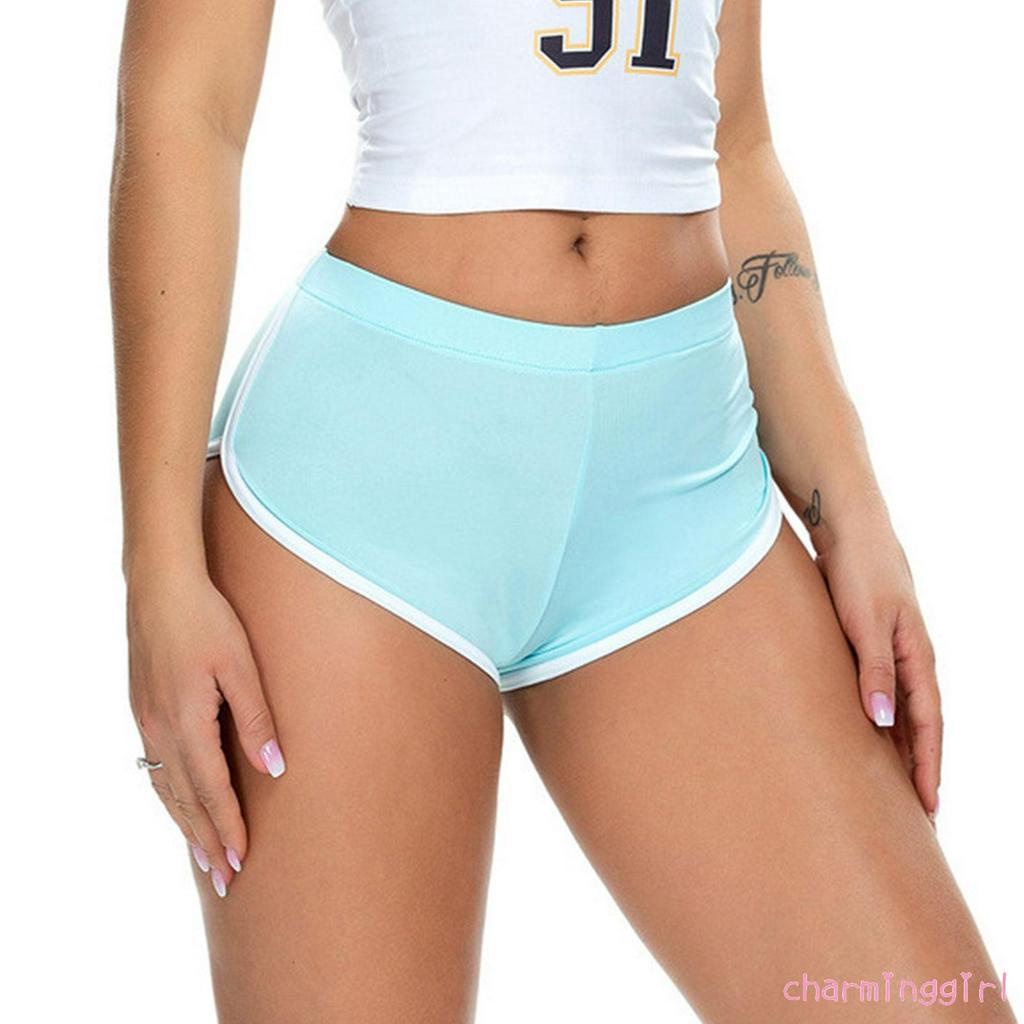 Quần Bơi Ngắn Lưng Cao Phối Màu Tương Phản Cho Nữ