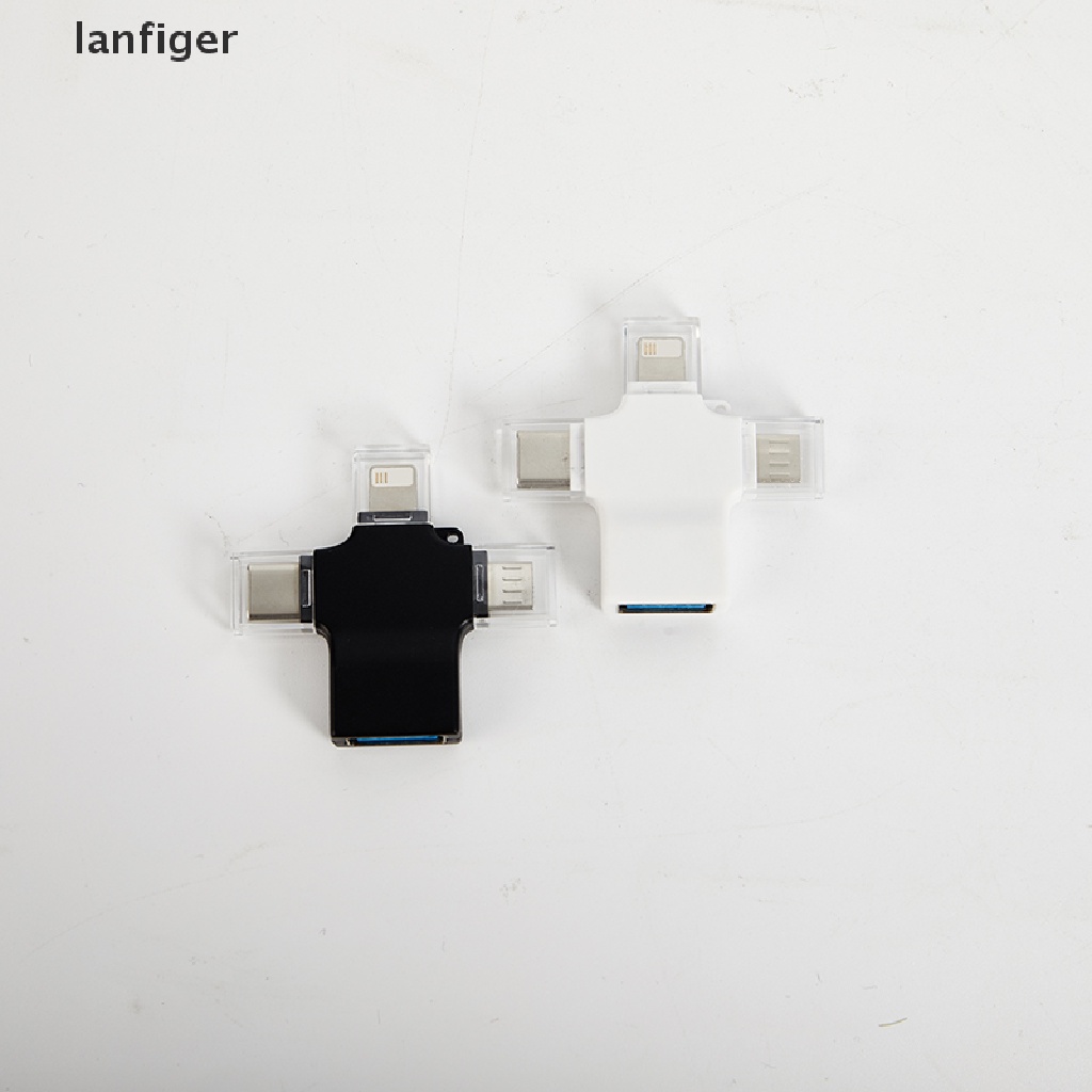 Lanf 3-in-1 OTG USB 3.0 Female To Lighting Type C Micro USB Male Adapter For IPhone .