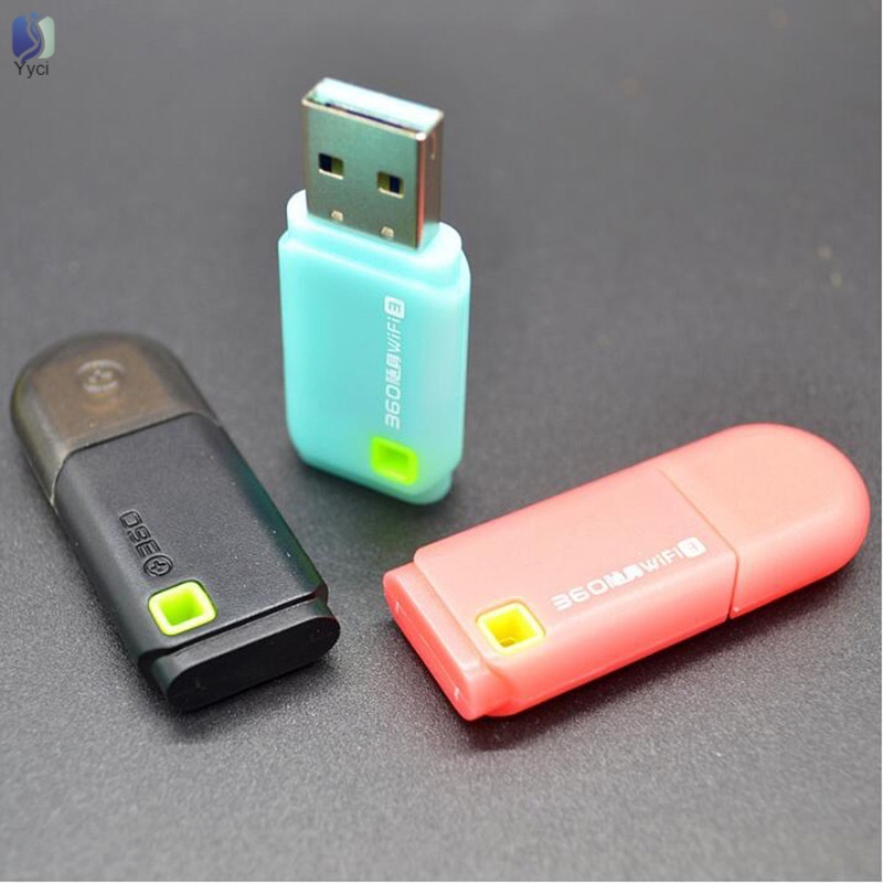 Yy Mini Usb Router Original 360 WiFi 3 Wireless Wifi Repeater Share PC Hotspot @VN