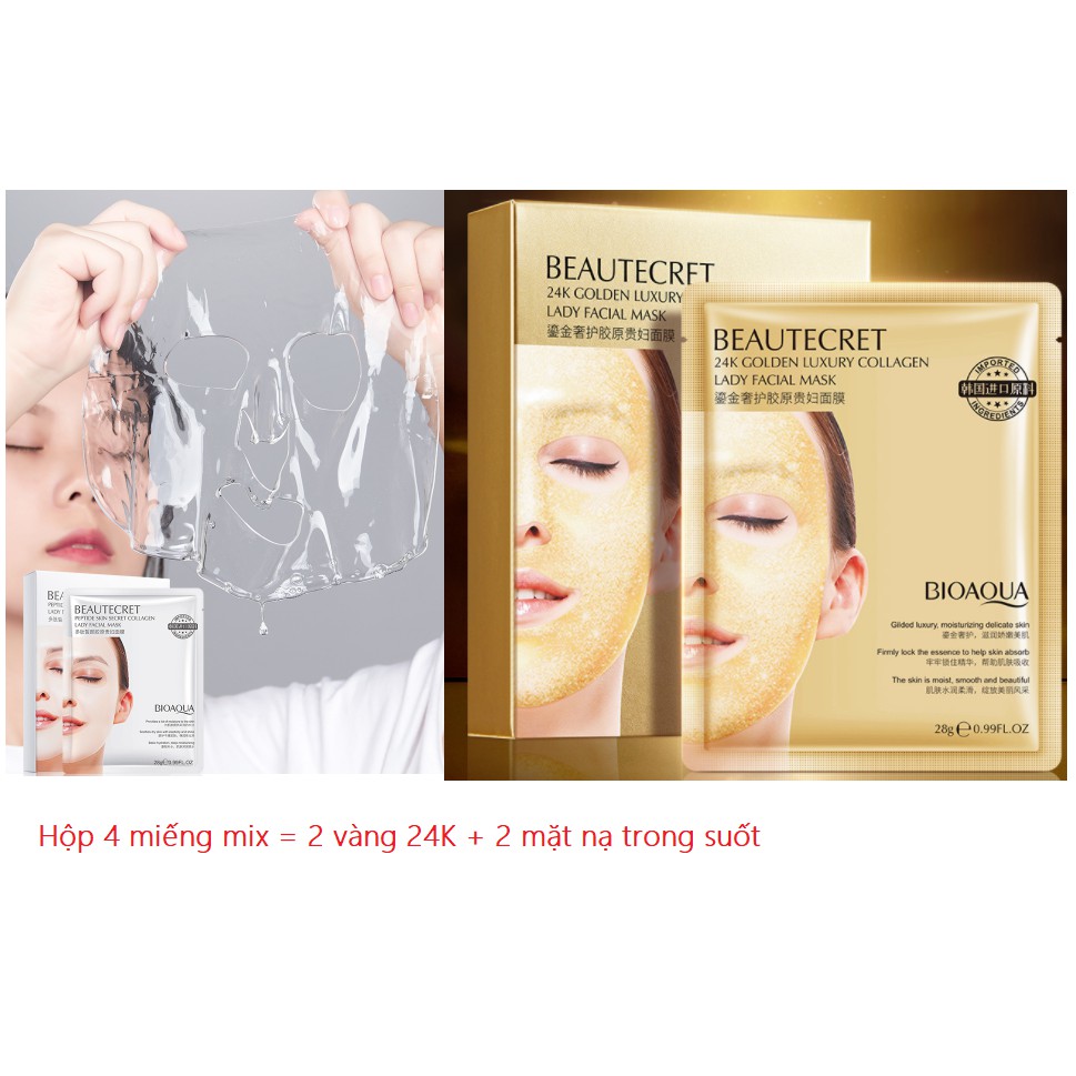 Mặt nạ thủy tinh - Thạch collagen Beautecret Bioaqua