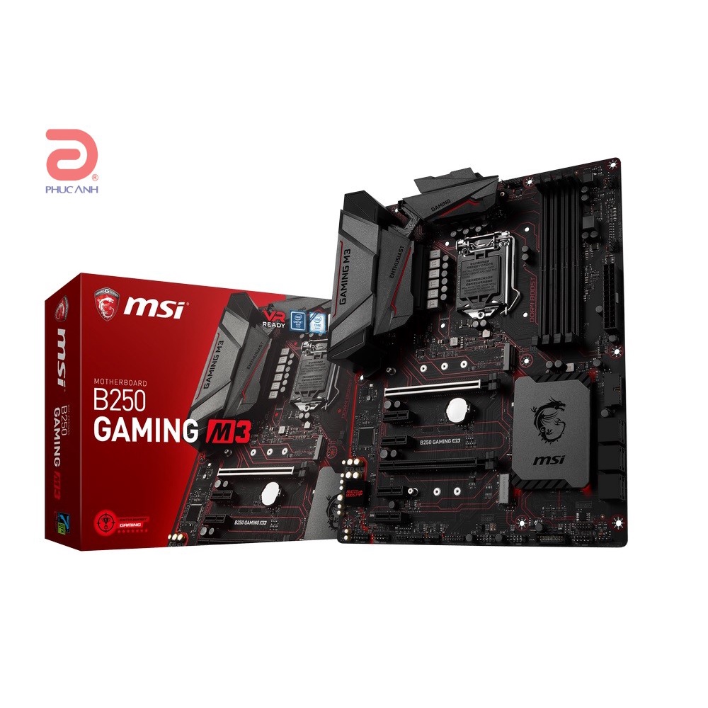 Chặn main MSI B250 Gaming M3 dùng nắp sau thùng máy