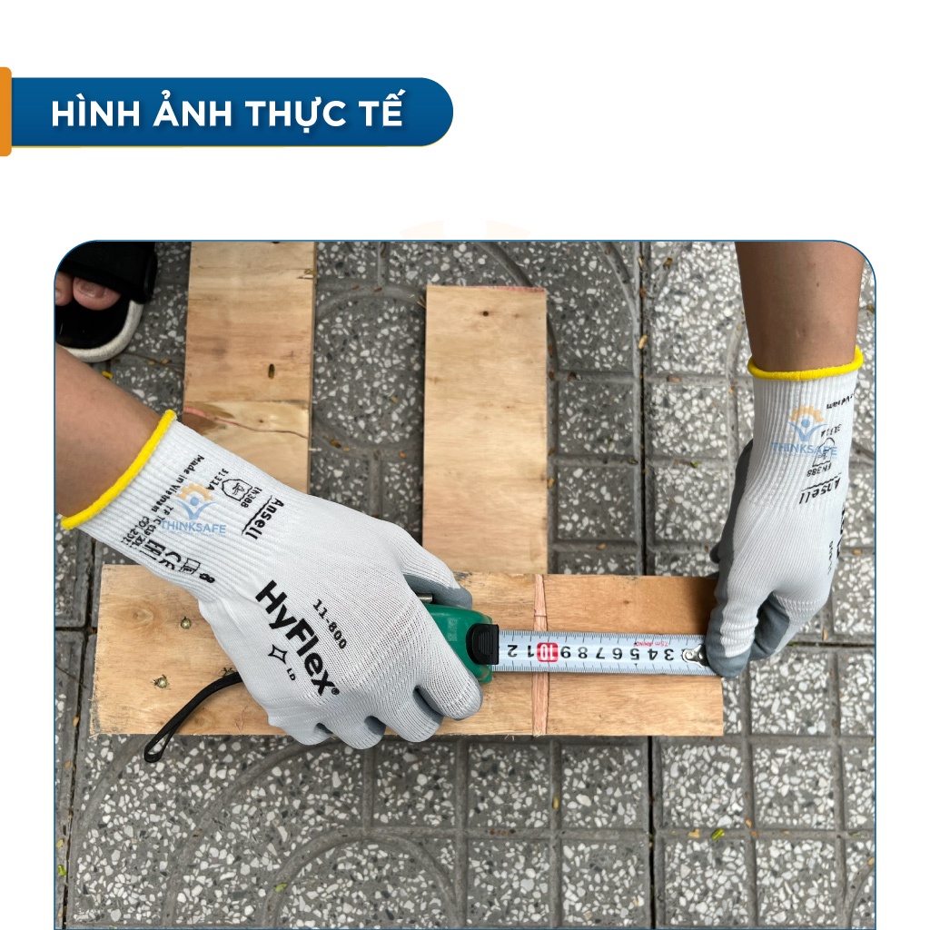 Găng tay đa dụng Hyflex 11-800 phủ Nitrile, ôm khít tay, chống dầu mỡ, thao tác cơ khí dụng cụ đa năng - THINKSAFE