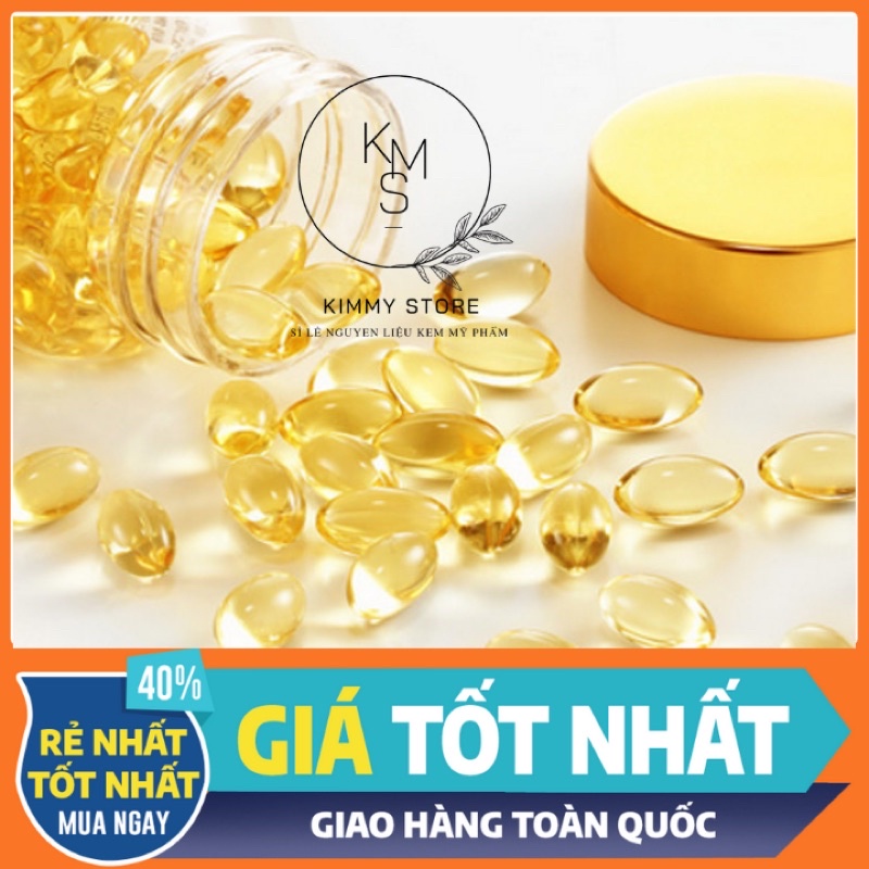 lẻ 1 viên cấy trắng vitamin e dầu dưỡng màu vàng nhỏ