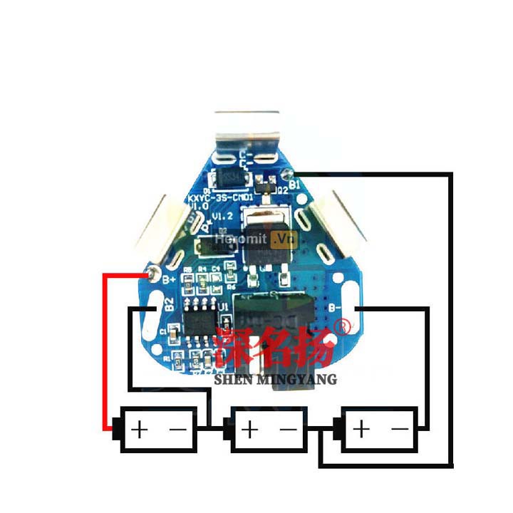 Mạch sạc bảo vệ 3S 10A tam giác